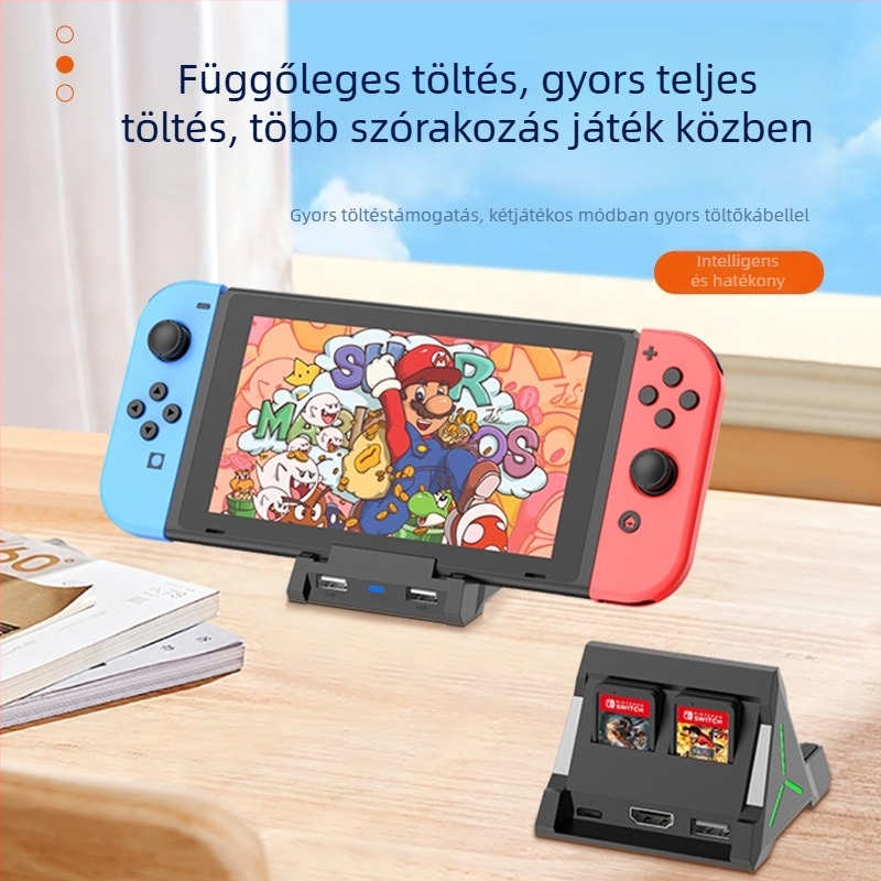 Switch OLED töltőállvány HDMI-kimenettel és képernyőprojekcióval, USB-C kapcsolattal
