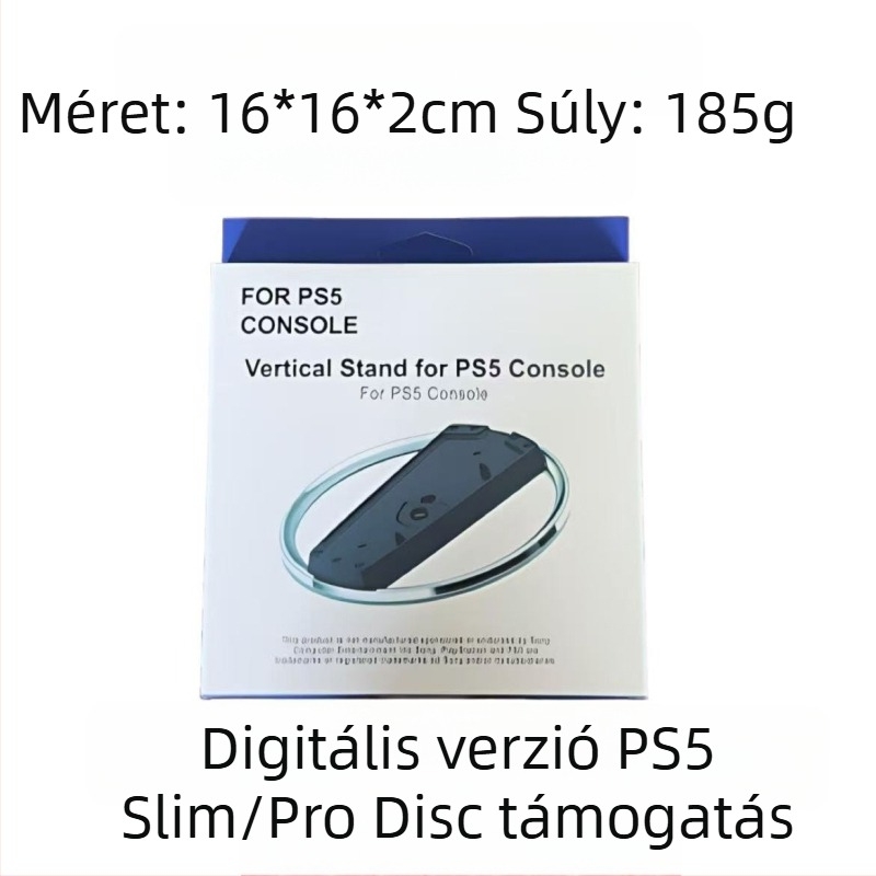 PS5 Slim/Pro/Digital Edition Függőleges Állvány — ABS anyag, Univerzális kompatibilitás, Tartozék rögzítővel