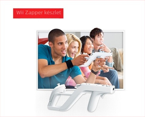 Nintendo Wii/Wii U kormánykerék kiegészítő – Zapper pisztoly imitáció tartó, stil submachine