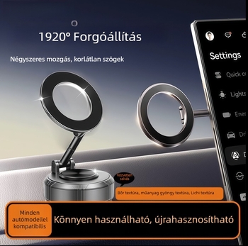 Mágneses autós navigációs tartó szívófejes rögzítéshez (Márka: Jts; Egyetemes kompatibilitás; Testreszabás elérhető; Nem újratölthető; Szerelhető műszerfalra)