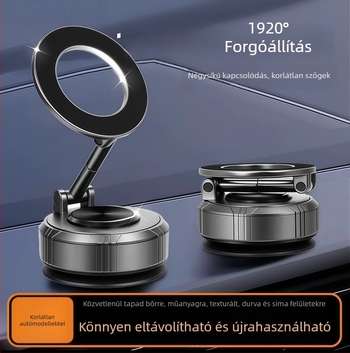 Mágneses autós navigációs tartó szívófejes rögzítéshez (Márka: Jts; Egyetemes kompatibilitás; Testreszabás elérhető; Nem újratölthető; Szerelhető műszerfalra)