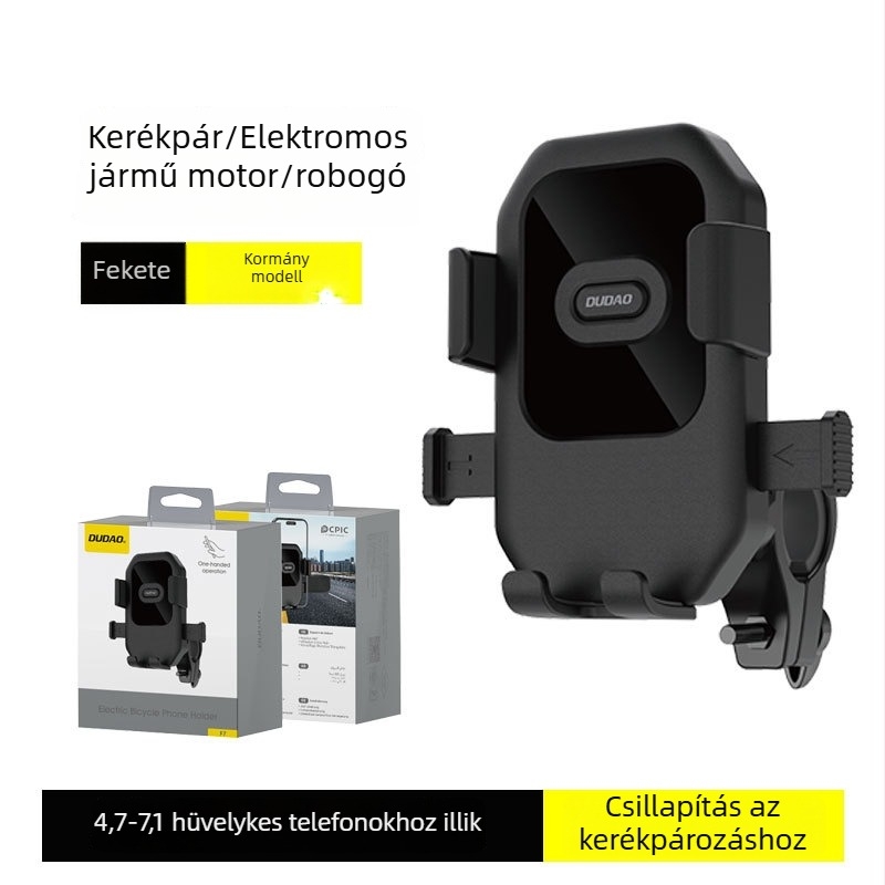 DUDAO Unique F7C Telefon-tartó — Plastiktartó elektromos kerékpárokhoz, motorkerékpárokhoz és robogókhoz (Model F7C)