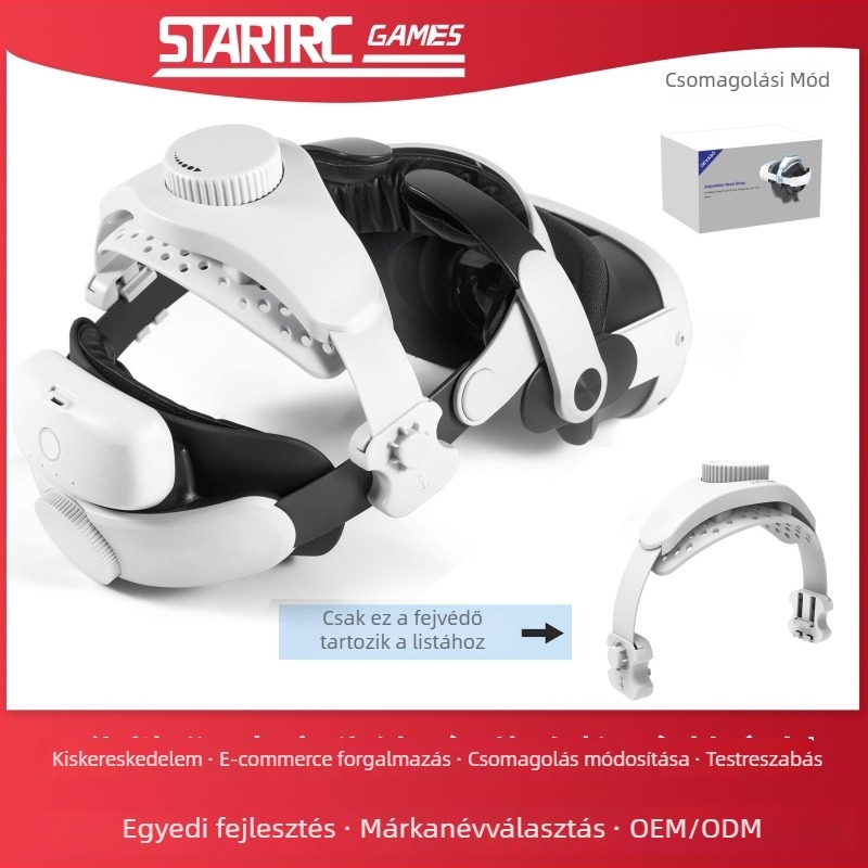 DEVASO VR szemüveg fejpánt – ergonómiai támogatás, nyomáscsökkentés, ABS anyag, Nylon modell, kompatibil Meta Quest Pro, Quest 2, PICO 4
