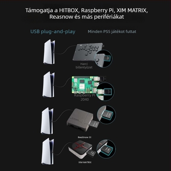 PS5 Játék Aktivátor Plug-and-Play (Model Kn326, USB interfész, PS5-kompatibilitás, ABS burkolat)