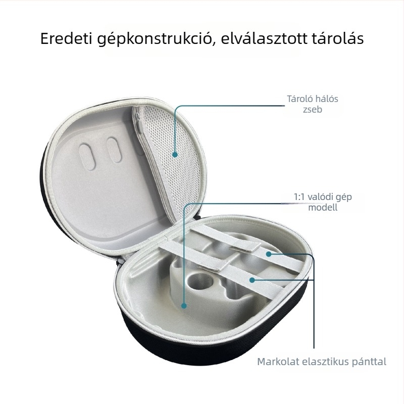 Meta Quest3 VR szemüveg és kontrollerek tároló táska – EVA védő, hordozható tok, kompatibilis Meta Quest3, súly 0,56 kg