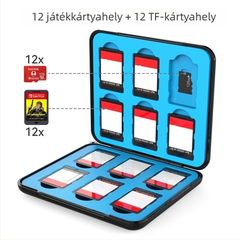 24 az 1-ben mágneses játékkártya tároló tok Switch2/Switch/OLED-hez – TF kártya tároló, ABS anyag, 1 kártyadoboz mellékelve