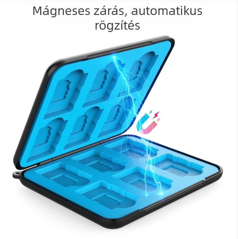 24 az 1-ben mágneses játékkártya tároló tok Switch2/Switch/OLED-hez – TF kártya tároló, ABS anyag, 1 kártyadoboz mellékelve