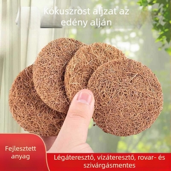 Kókuszrostból készült virágcserép aljzat — kör alakú tömítés, szivárgásmentes, lélegző háló a szukkulensekhez (Anyag: Egyéb; Importálás: Nem; Típus: Zuhany; Alkalmazási területek: Egyéb)