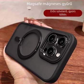 Xiangqian Forgatható MagSafe tartó iPhone‑hoz — matt akril, ütésálló, leesés elleni védelem, mágneses, hőelvezetés