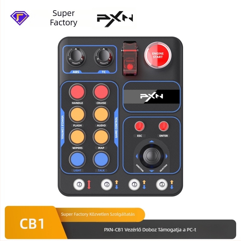 PXN-CB1 Versenyközponti Vezérlő Doboz RGB Világítással PC-hez (USB)