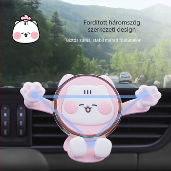 Che Dafu Ike 01 Cartoon autóstelefon-tartó a levegőnyíláshoz, gravitációs rögzítés, navigációhoz