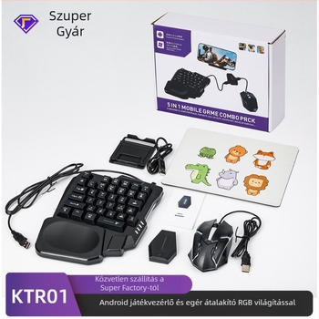 KTR-01 billentyűzet- és egér konverter Androidhoz — USB interfész, Bluetooth, ABS anyag