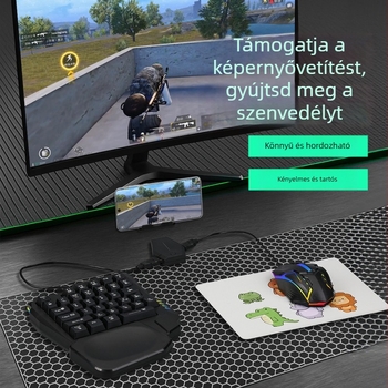 KTR-01 billentyűzet- és egér konverter Androidhoz — USB interfész, Bluetooth, ABS anyag