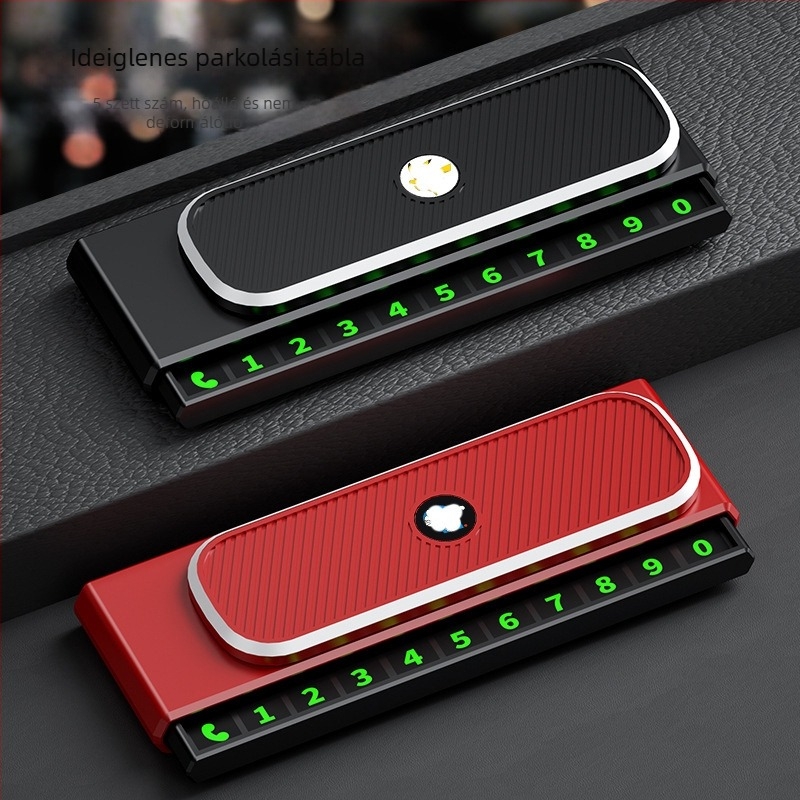 Átmeneti parkolási kártya autóhoz, középkonzol dísz, műanyag, modell Leyi, logó nélkül, testreszabás nélkül