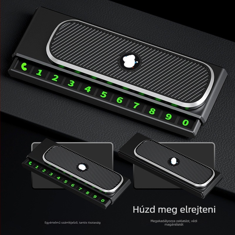 Átmeneti parkolási kártya autóhoz, középkonzol dísz, műanyag, modell Leyi, logó nélkül, testreszabás nélkül