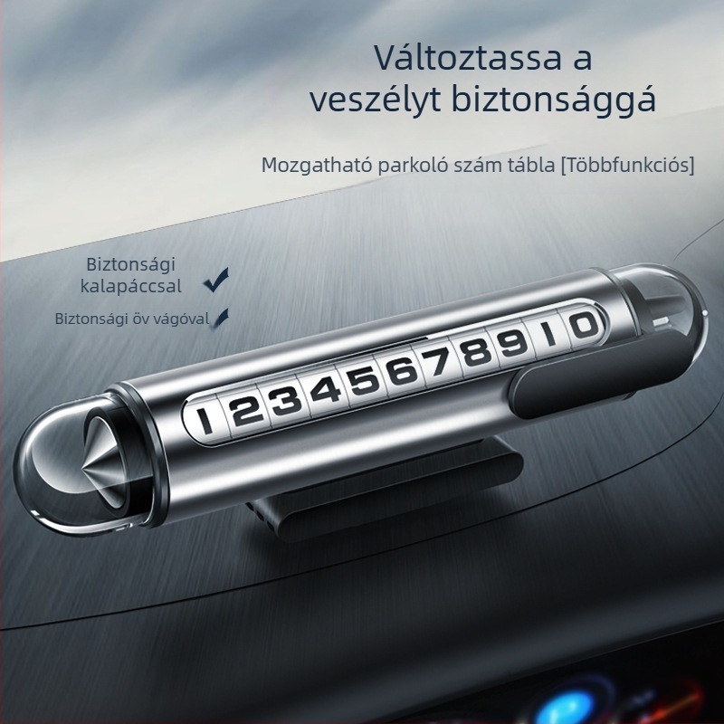 Naboo Road G3 fém autótelefon-számlap – ideiglenes parkolási szám kijelző, tömeg 100 g