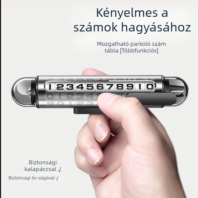 Naboo Road G3 fém autótelefon-számlap – ideiglenes parkolási szám kijelző, tömeg 100 g