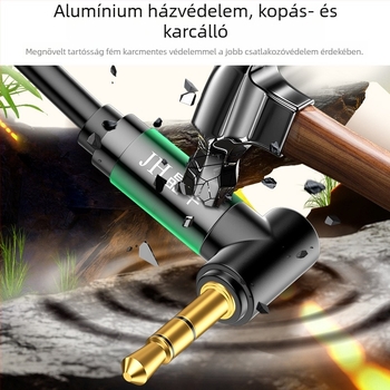 Jinghua 90°-os szögű 3,5 mm–3,5 mm audio kábel, mobiltelefonhoz, AV-hez és TV-hanghoz
