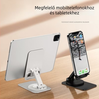 Asztali tartó telefonhoz és tablethez – univerzális, anyag: műanyag és alumínium ötvözet, univerzális kompatibilitás, testreszabás elérhető