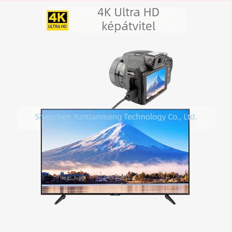 Mini HDMI HD videókábel 2.0 Canon EOS R és DSLR modellekhez: 6D, 7D, 60D, 70D, 6D II, 7D II