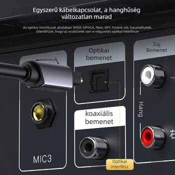 QS1106A Optikai szálas audió kábel - SPDIF digitális kimenet, 5.1 csatornás csatlakozás TV-hangprojektorhoz