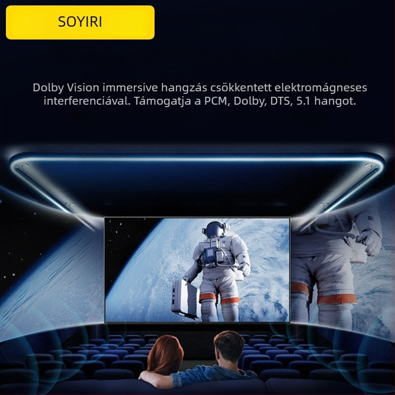 SOYIRI Digitális optikai hangkábel SPDIF TV-hez, PS Set-Top Box és Soundbar 5.1, aranyozott csatlakozók