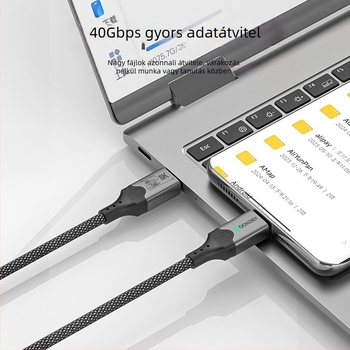 USB4 USB-C adatkábel, 40Gbps, 8K videó, 240W gyors töltés, CCC tanúsított