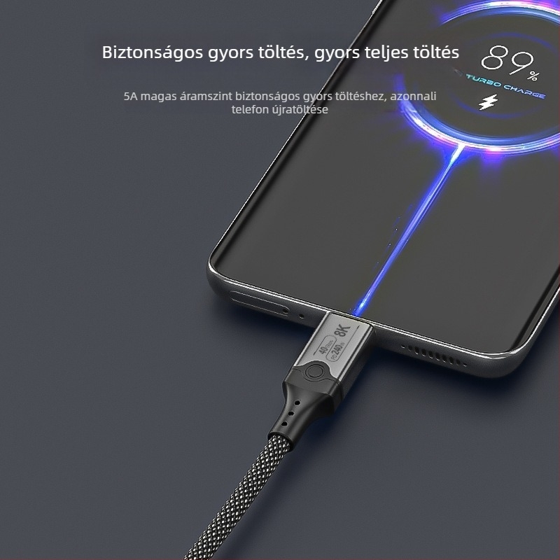 USB4 USB-C adatkábel, 40Gbps, 8K videó, 240W gyors töltés, CCC tanúsított