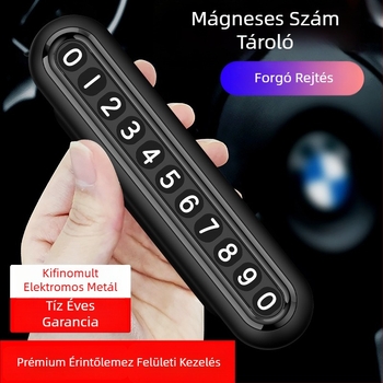 Ideiglenes parkolókártya mágneses rögzítéssel, modell X07, anyag: műanyag, származás: Shenzhen, logó nyomtatás elérhető