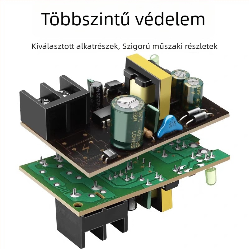 Kültéri megfigyelő rendszerhez tartozó tápegység, 12V 2.5A 24W, falra szerelhető, kapcsoló típusú tápegység, hálózati HD kamera számára
