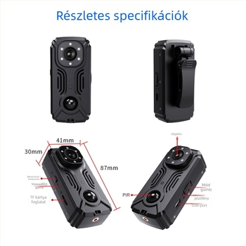 MD37 akciókamera IR-CUT éjjellátással, Wi‑Fi, 8–128GB tárhely, ABS ház