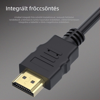 Aranyozott HDMI-kábel, HDMI 1.4, 3D-támogatás, réz vezető, hossz 1,5–30 m
