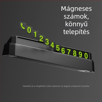 Átmeneti parkolótábla rejtett autónummer táblával és logóval (Anyag: Műanyag; Testreszabható; Nyomtatott logó; Licencelhető privát címke; Típus: Rejtett)