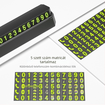 Átmeneti parkolótábla rejtett autónummer táblával és logóval (Anyag: Műanyag; Testreszabható; Nyomtatott logó; Licencelhető privát címke; Típus: Rejtett)