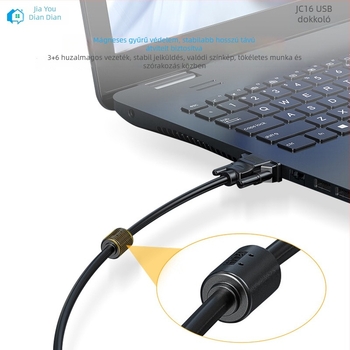 VGA adapter kábel JC18 számítógéphez kijelző/projektorhoz, adapterkábel, magas minőségű vezető, PVC szigetelés