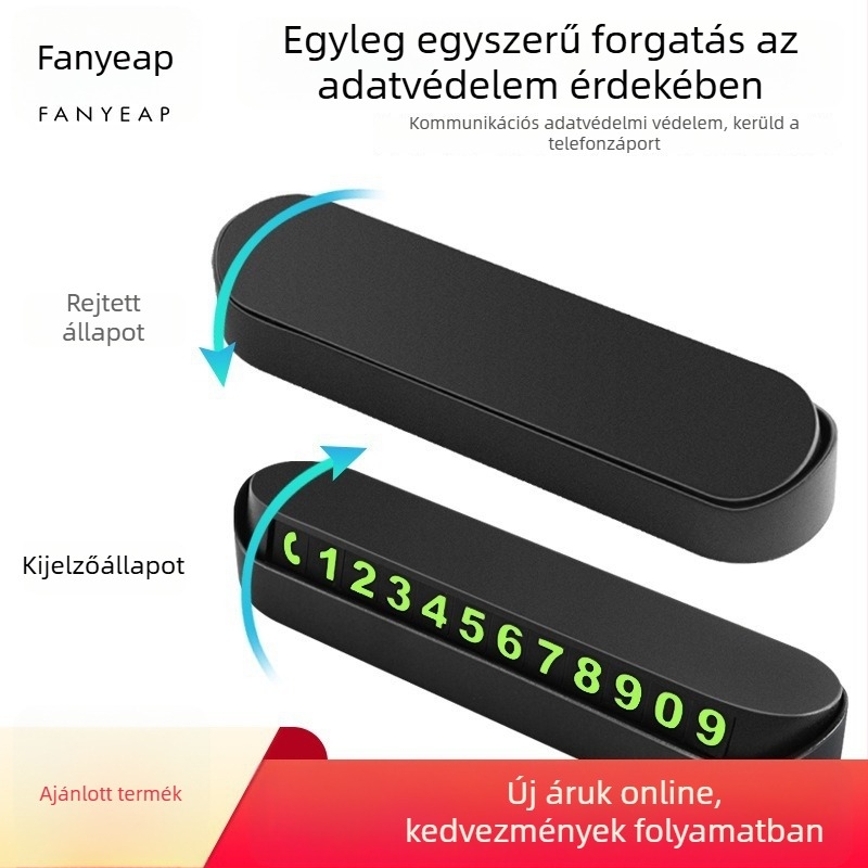 Panyi Parkolási Szám Tábla Járművekhez – Autóban Szerelt Ideiglenes Telefonszám Tábla (Digitális, Anyag: Egyéb, Testreszabás Nélkül)