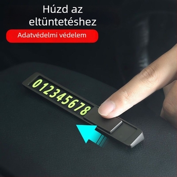 Fém mágneses ideiglenes parkolási szám tábla, rejtett dizájn, Y-3 modell