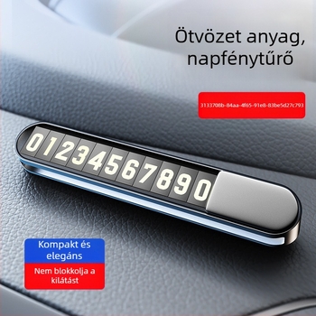 Ideiglenes parkolási tábla, fém, éjszakai fényű nagy számokkal, modell S1