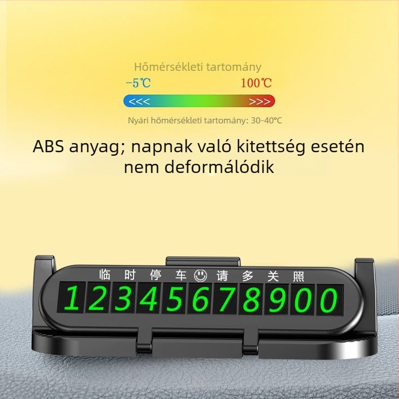 Rejtett autós telefontartó parkolási számplakkal és aromaterápiával • Modell: 00210 • Anyag: Műanyag • Logónyomtatás lehetséges