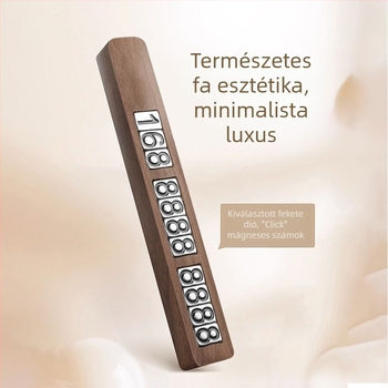 Diófából készült autóparkolási szám tábla, mágneses, testreszabható modell jz01031