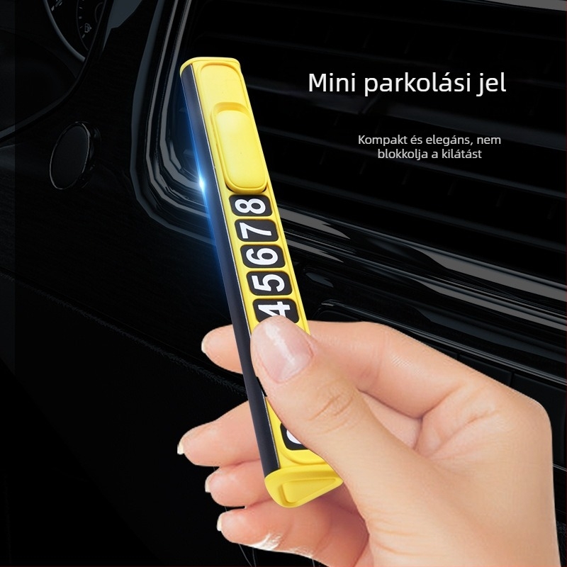 Rejtett ideiglenes parkolási rendszám, T10 modell, műanyag, éjszakai világítás, logó nyomtatás