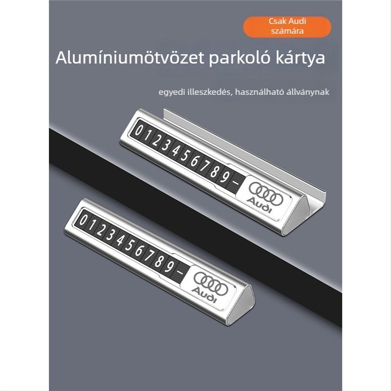 Audi A6L/A4L/A3/Q2/Q7/Q3/Q5L/A5/A6/A7/A8L ideiglenes parkolási számlemez – Longzhen fém, testreszabható, rejtett típus