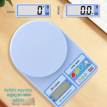Általános iskolások számára készült elektronikus oktatási mérleg (2–3. osztály) grammok és kilogrammok tanulására, kompakt mérőtál
