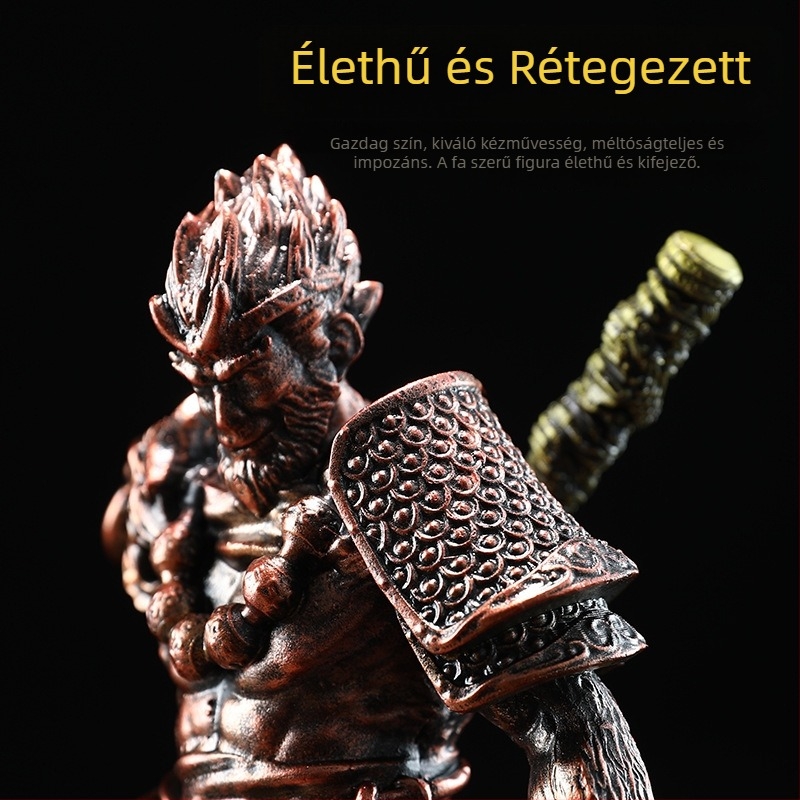 Sun Wukong gyanta szobor – kézzel készített autó belső dekoráció, modern minimalista dizájn