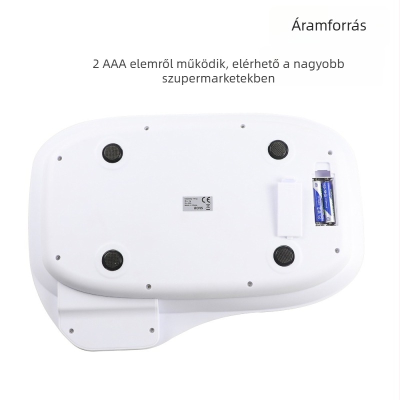 Elektronikus háziállat-súlymérleg macskák és kutyák számára, max. 15 kg, 1 g pontosság, Jia Mo márka, 2×AAA elemekkel