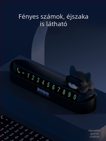 Wattsup elektronikus ideiglenes parkolási jel autóhoz, telefonszámmal, műanyag test
