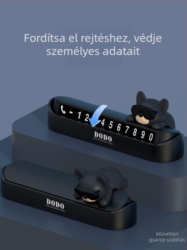 Wattsup elektronikus ideiglenes parkolási jel autóhoz, telefonszámmal, műanyag test