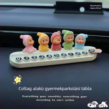 Visszafordítható csillag alakú parkolási számjel – DIY alap, műanyag, rejtett dísz