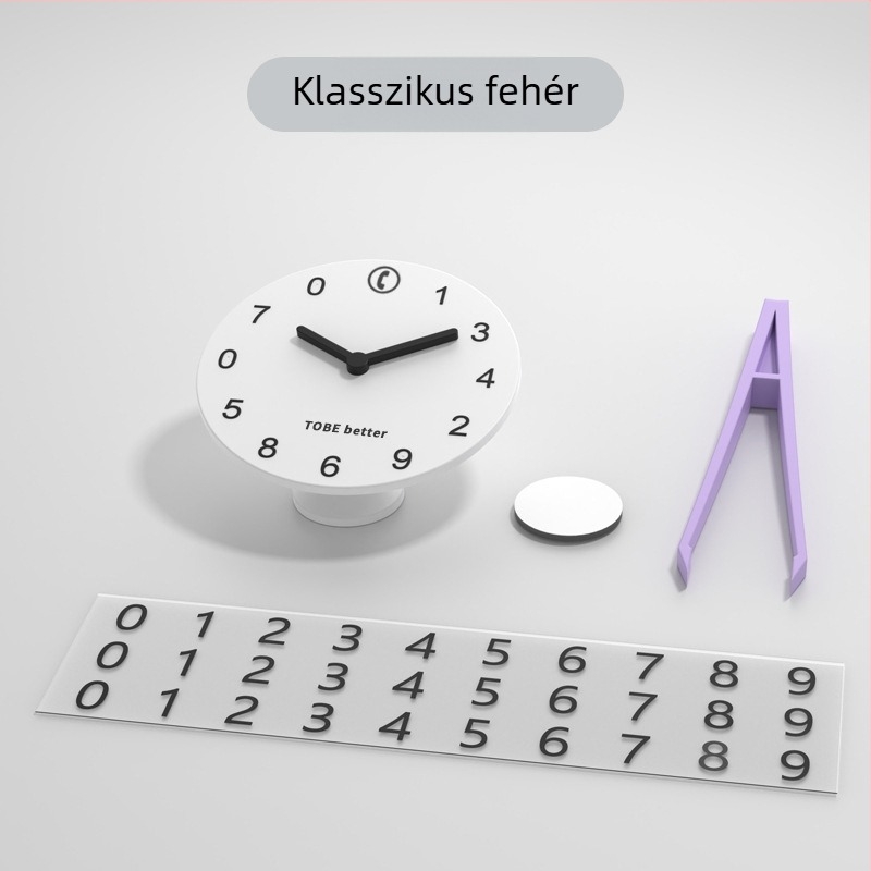 Műanyagból készült ideiglenes parkolótábla, testreszabható, logónyomtatás elérhető (modell Clock number plate)
