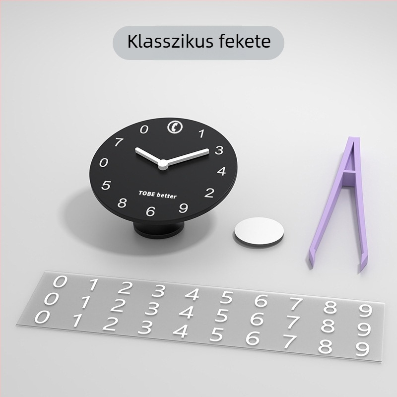 Műanyagból készült ideiglenes parkolótábla, testreszabható, logónyomtatás elérhető (modell Clock number plate)